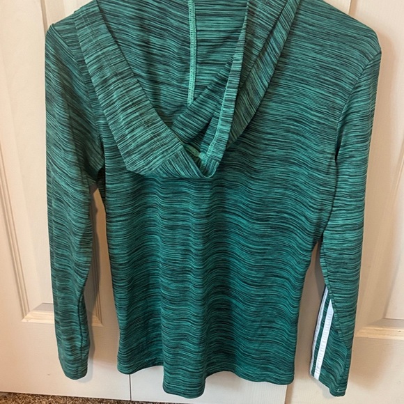 Adidas Teal Striped Hoodie with White Details - Picture 3 of 8